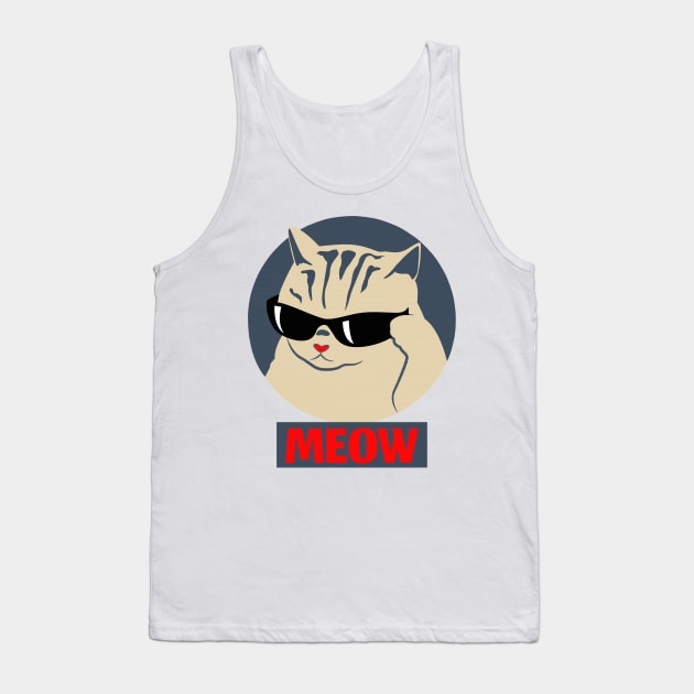 Cat wearing sunglasses Tank Top by YaiVargas